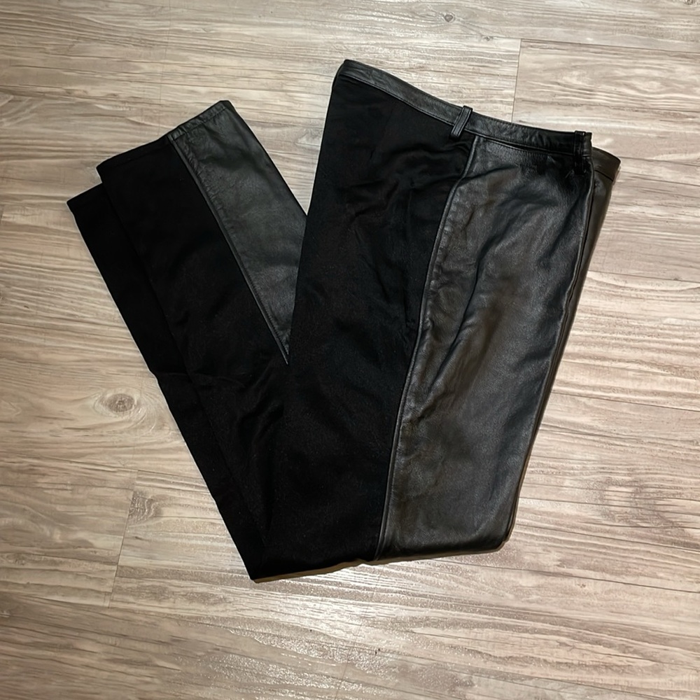 HARLEY-DAVIDSON LEATHER & SPANDEX PANTS WOMENS SZ 16
